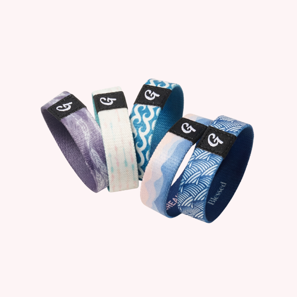 Custom Woven logo Fancy Elastic Wristband