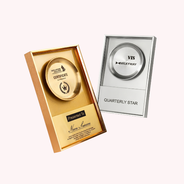 Custom Metal and Wooden Award Plaque