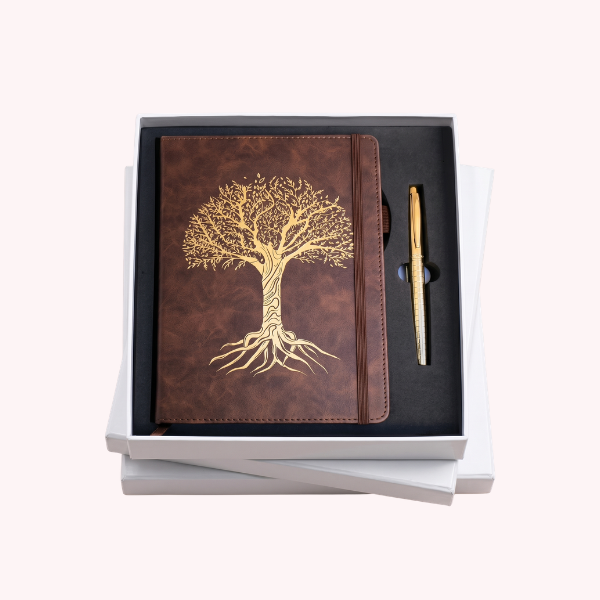 Vegan Leather Journal and Pen Set