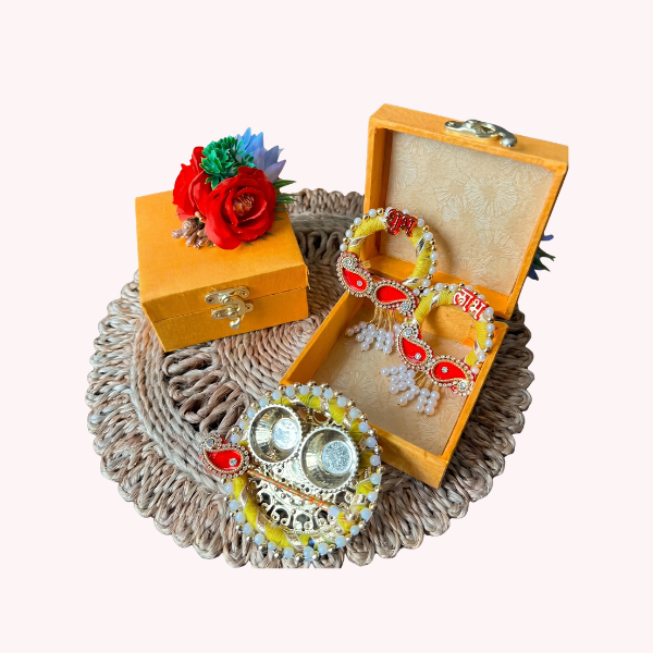 Gift Box Roli Kumkum Platter Shubh Labh Hanging